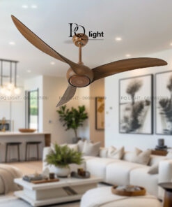 Quạt Trần Đèn Trang Trí Cao Cấp Cánh Gỗ - QT62