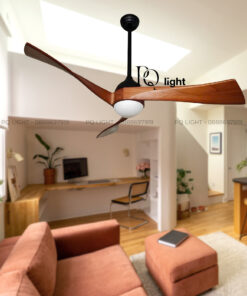 Quạt Trần Đèn Trang Trí Cao Cấp Cánh Gỗ - QT52