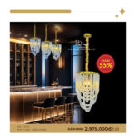 Đèn Thả Trang Trí Ống Pha Lê TTK117