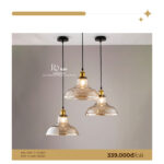 Đèn Thả Trang Trí Đuôi Đồng Chao Thủy Tinh VRG – THCN67